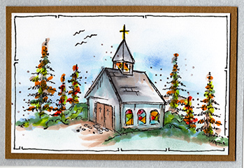 Country Church Card